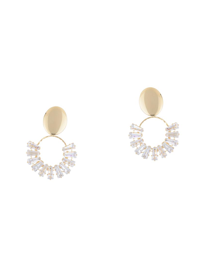 gold metal drop earring - 16936251 - Zoom Image - 2