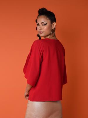 bell sleeved solid top - 16936298 - Standard Image - 4