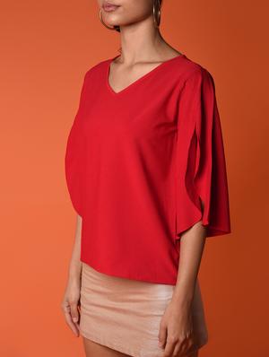 bell sleeved solid top - 16936298 - Standard Image - 5