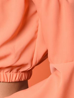 bell sleeved blouson crop top - 16936307 - Standard Image - 6