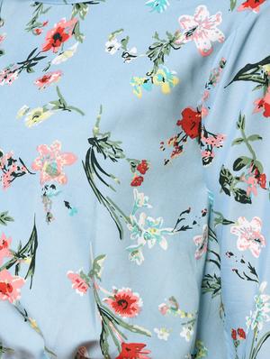 purist blue bell sleeved floral top - 16936441 - Standard Image - 6