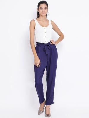 tie up waist peg trouser - 16936448 - Standard Image - 4