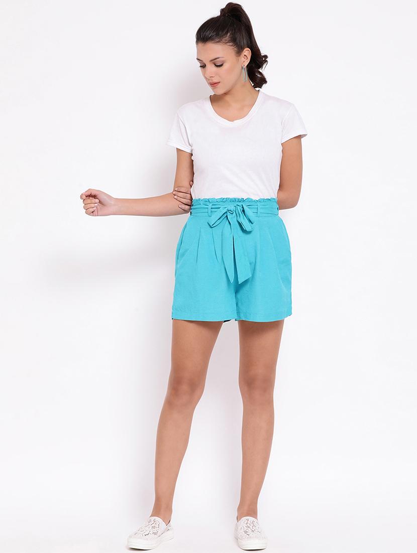 tie up waist solid shorts - 16936458 - Zoom Image - 4