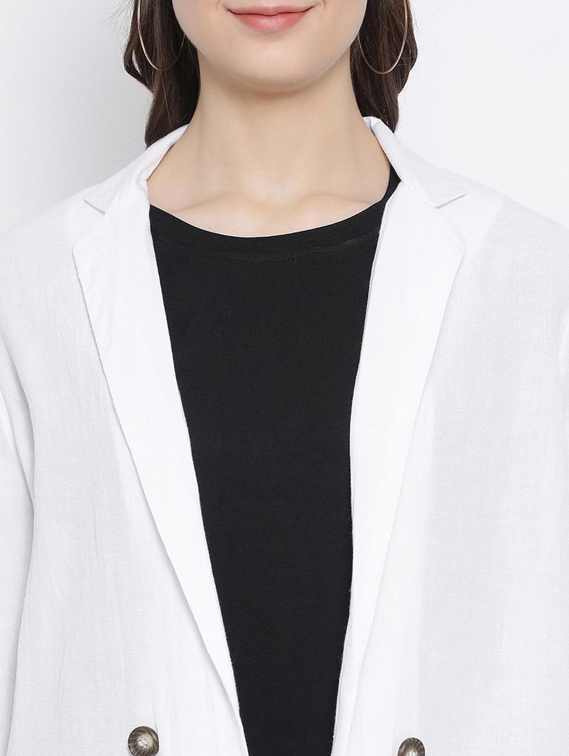lapel neck button detail blazer - 16936462 - Zoom Image - 5
