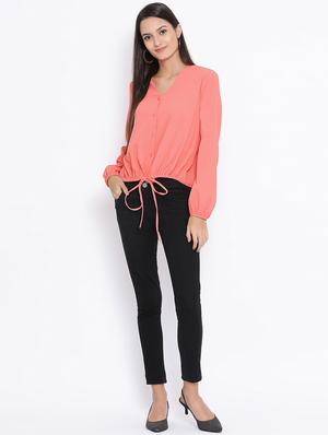 tie front button up top - 16936532 - Standard Image - 4