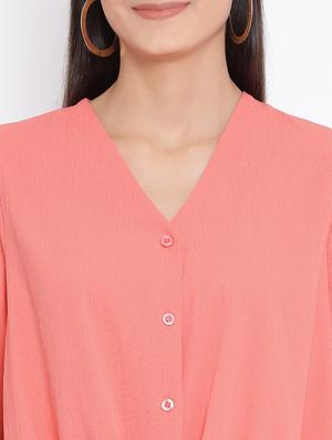 tie front button up top - 16936532 - Standard Image - 5