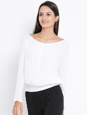 tie back boat neck solid top - 16936541 - Standard Image - 2