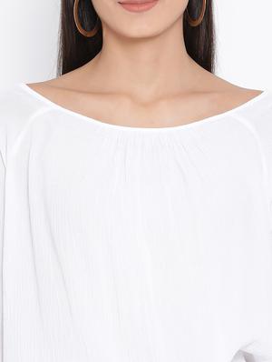 tie back boat neck solid top - 16936541 - Standard Image - 5