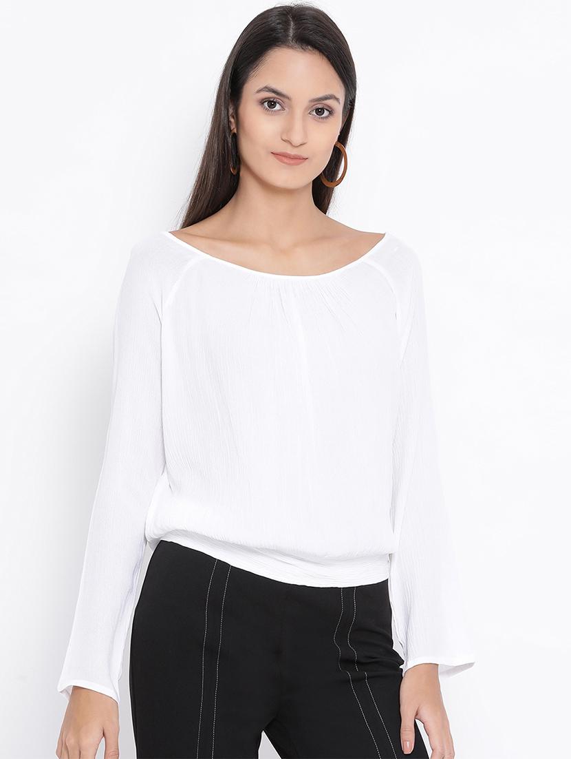 tie back boat neck solid top - 16936541 - Zoom Image - 1