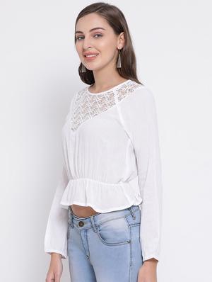 raglan sleeved blouson top - 16936552 - Standard Image - 2