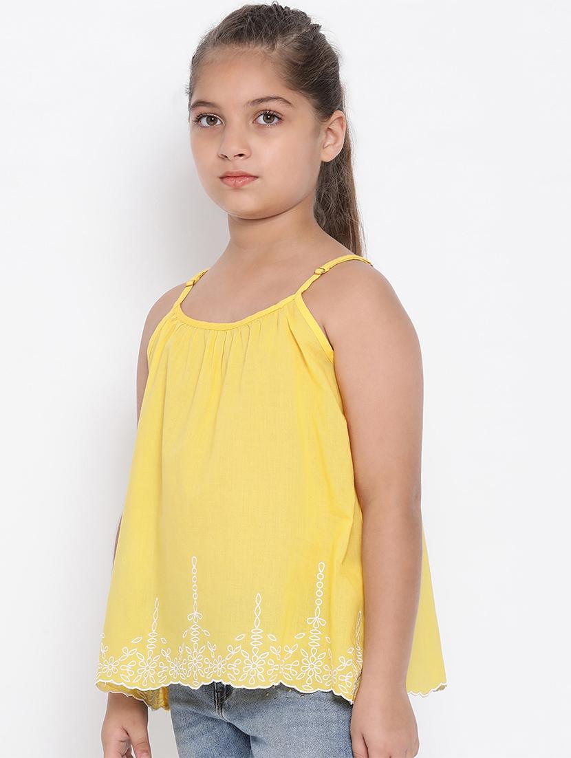 yellow cotton regular top - 16936626 - Zoom Image - 2