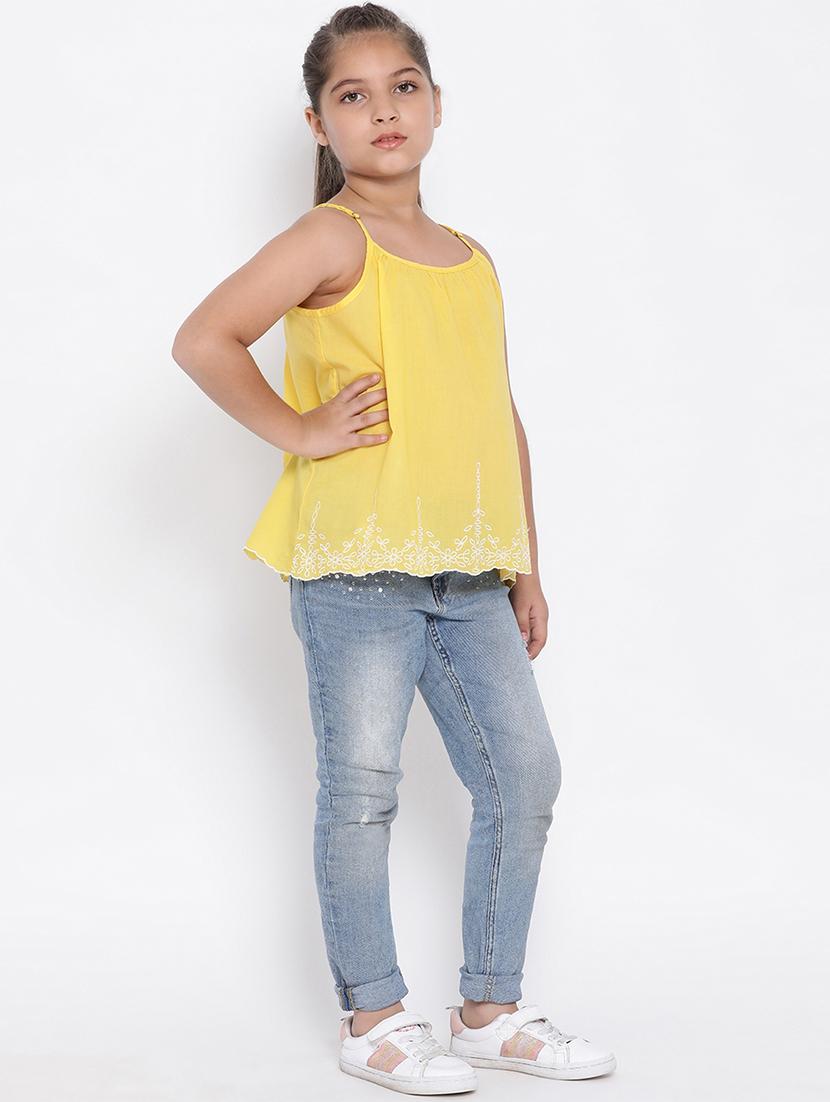 yellow cotton regular top - 16936626 - Zoom Image - 4