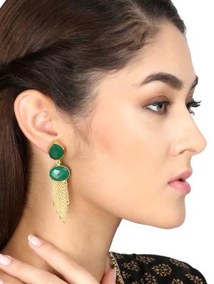 green copper drop earring - 16937588 - Standard Image - 3