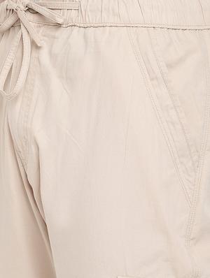 beige solid cargo trouser - 16937604 - Standard Image - 5