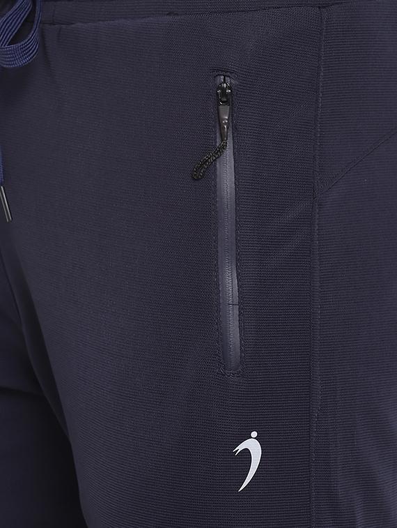 navy blue solid full length track pants - 16937613 - Zoom Image - 5