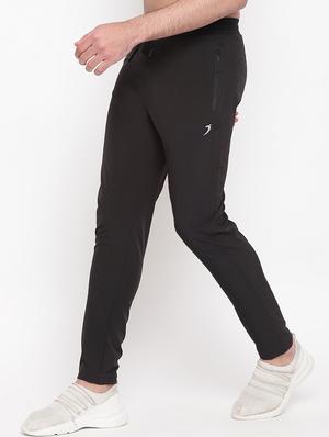 black solid full length track pants - 16937614 - Standard Image - 2