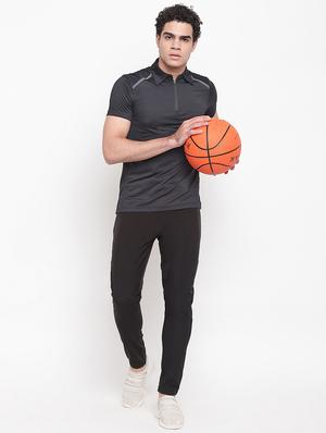 black solid full length track pants - 16937614 - Standard Image - 4