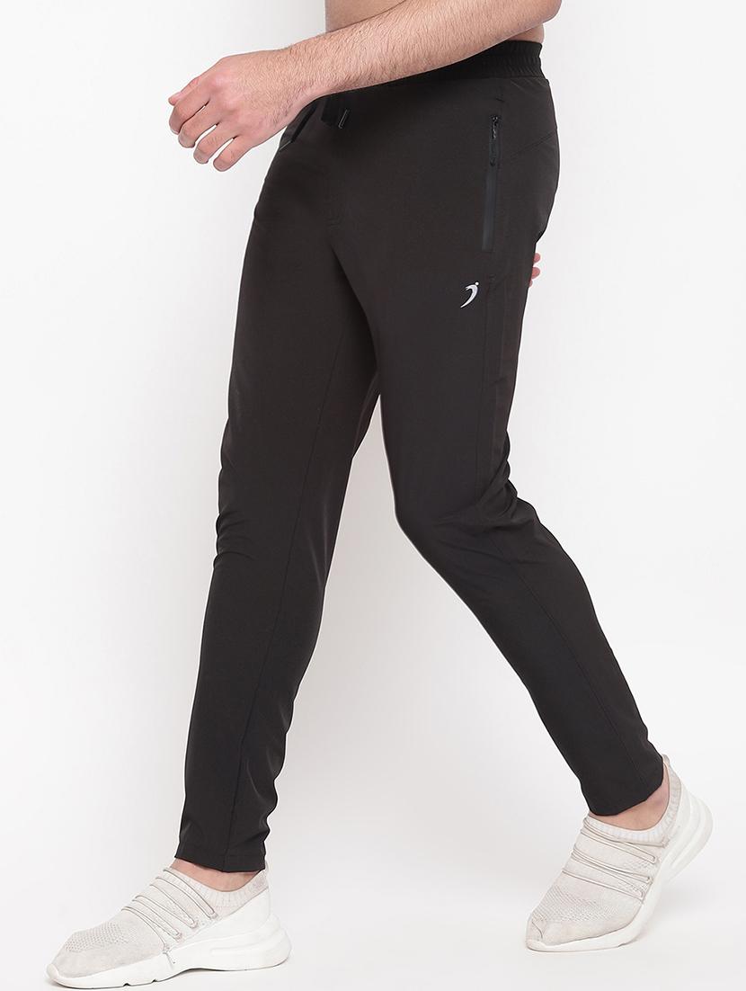 black solid full length track pants - 16937614 - Zoom Image - 2