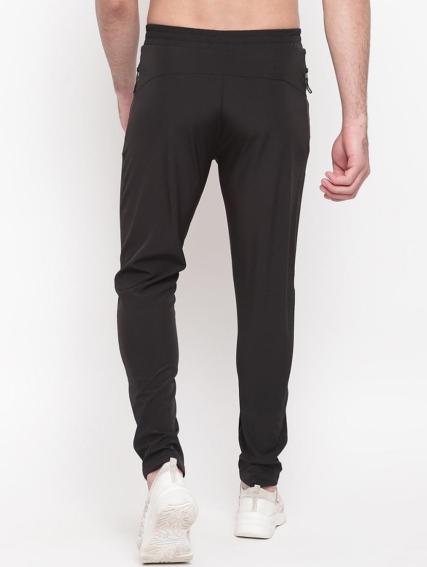 black solid full length track pants - 16937614 - Zoom Image - 3
