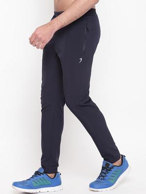 navy blue solid full length track pants - 16937615 - Standard Image - 2