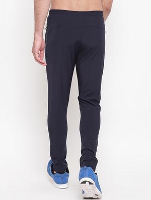 navy blue solid full length track pants - 16937615 - Standard Image - 3