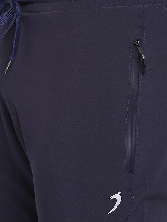 navy blue solid full length track pants - 16937615 - Zoom Image - 5