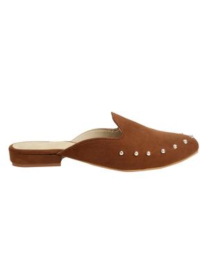 tan slip on mules - 16937917 - Standard Image - 2