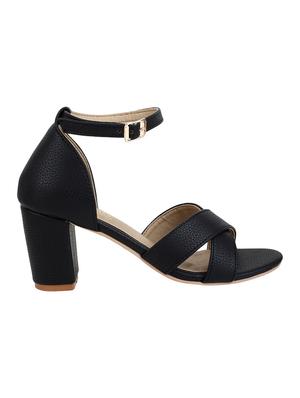 black ankle strap sandals - 16937961 - Standard Image - 2