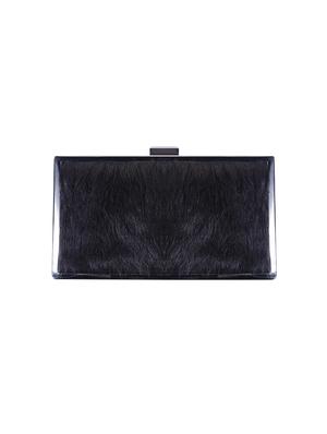 black fur box clutch - 16938763 - Standard Image - 2