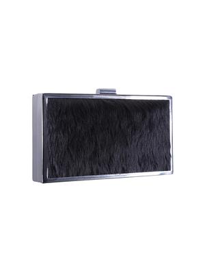 black fur box clutch - 16938763 - Standard Image - 4