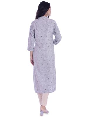 embroidered straight kurta - 16938774 - Standard Image - 3