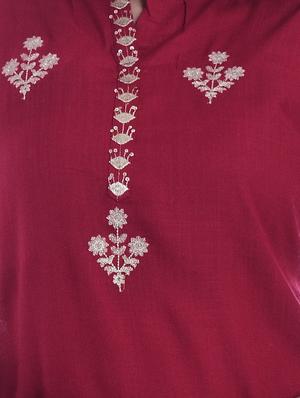 embroidered straight kurta - 16938782 - Standard Image - 4