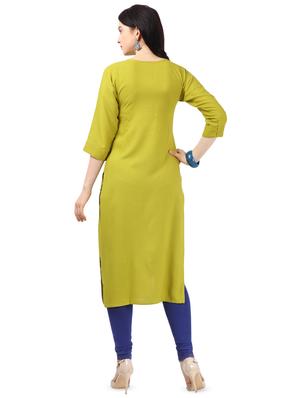 embellished straight kurta - 16939020 - Standard Image - 3