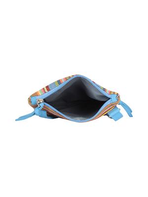 blue canvas regular sling bag - 16939247 - Standard Image - 3