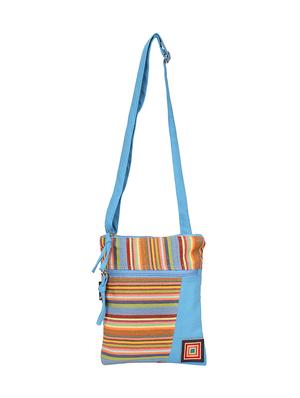blue canvas regular sling bag - 16939247 - Standard Image - 5