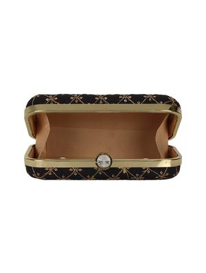 black faux silk box clutch - 16939268 - Standard Image - 3