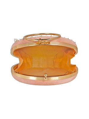 pink faux silk box clutch - 16939273 - Standard Image - 3