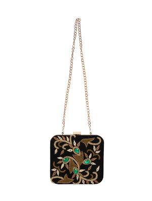 black velvet box clutch - 16939278 - Standard Image - 5