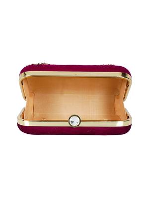 pink velvet box clutch - 16939283 - Standard Image - 3