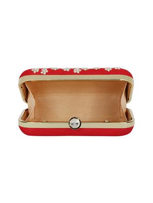 red faux silk box clutch - 16939285 - Standard Image - 3