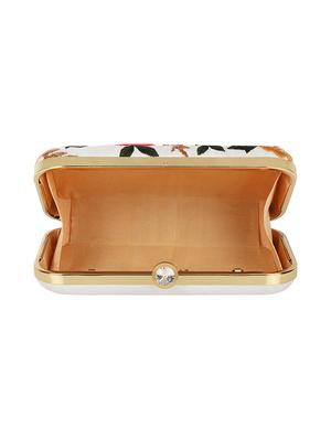 white faux silk box clutch - 16939290 - Standard Image - 3