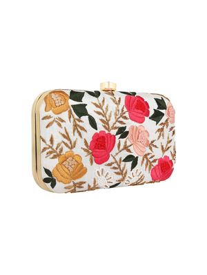 white faux silk box clutch - 16939290 - Standard Image - 4