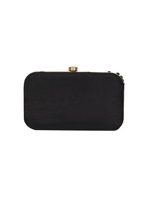 black faux silk box clutch - 16939295 - Standard Image - 2