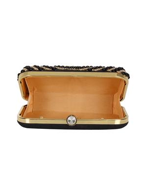 black faux silk box clutch - 16939295 - Standard Image - 3