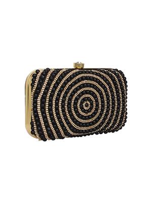 black faux silk box clutch - 16939295 - Standard Image - 4