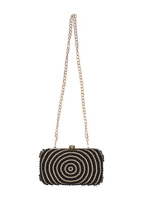 black faux silk box clutch - 16939295 - Standard Image - 5