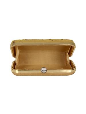yellow faux silk box clutch - 16939297 - Standard Image - 3