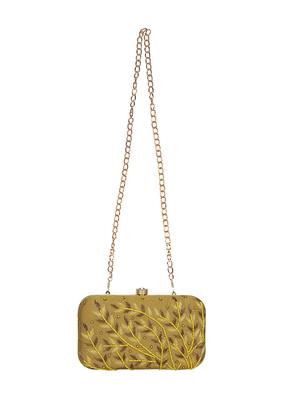 yellow faux silk box clutch - 16939297 - Standard Image - 5