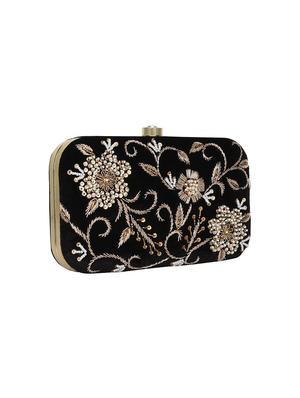 black velvet box clutch - 16939300 - Standard Image - 4