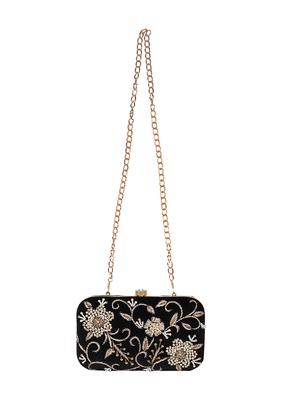 black velvet box clutch - 16939300 - Standard Image - 5